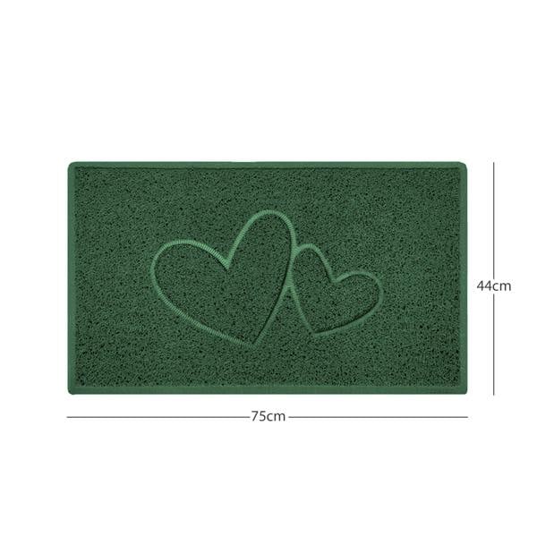 Nicoman "Double Heart" Embossed Loofah Textured Spaghetti Doormat