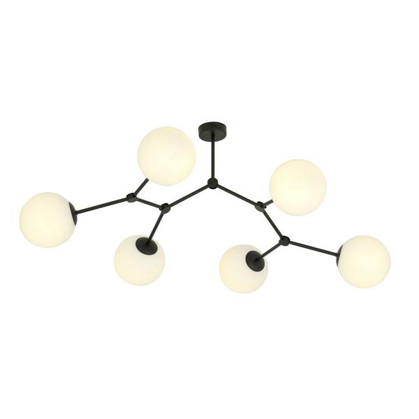 Emibig SPACE Ceiling lamp  6 x E14 Black with White Shade