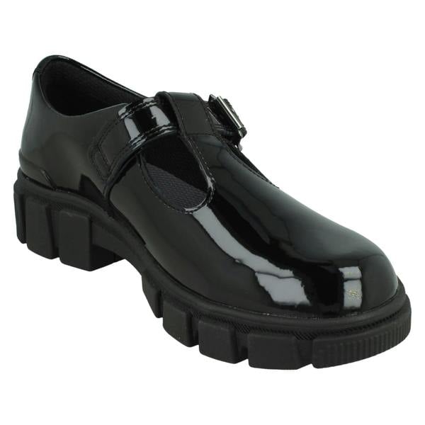 Clarks Girls Clarks Chunky Sole T-Bar School Shoes Evyn Bar K