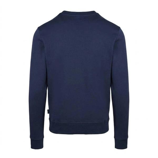 Aquascutum Mens Ribbed Collar Sweatshirt - Navy - 