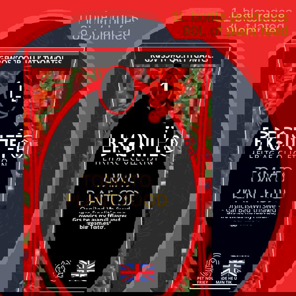 Bronte Heritage Tomato Plant Food 1L – Concentrated liquid feed for indoor & outdoor plants. Boosts growth, yields & resistance. Makes 300L.