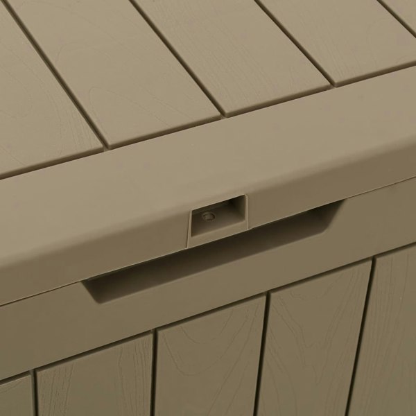 Berkfield Garden Storage Box Light Brown 55.5x43x53 cm Polypropylene