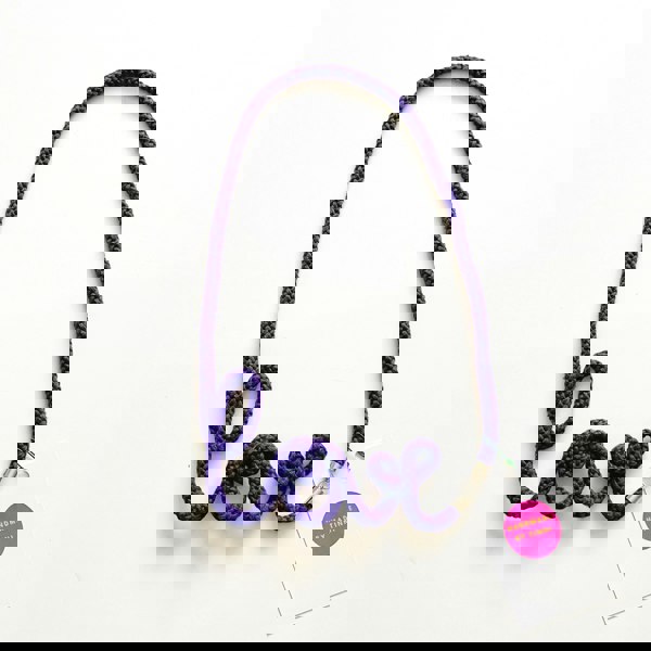 Purple Love Word Necklace