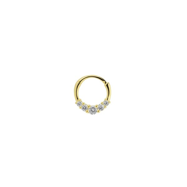 Spero London Sterling Silver Crown Helix Tragus Huggie Earring
