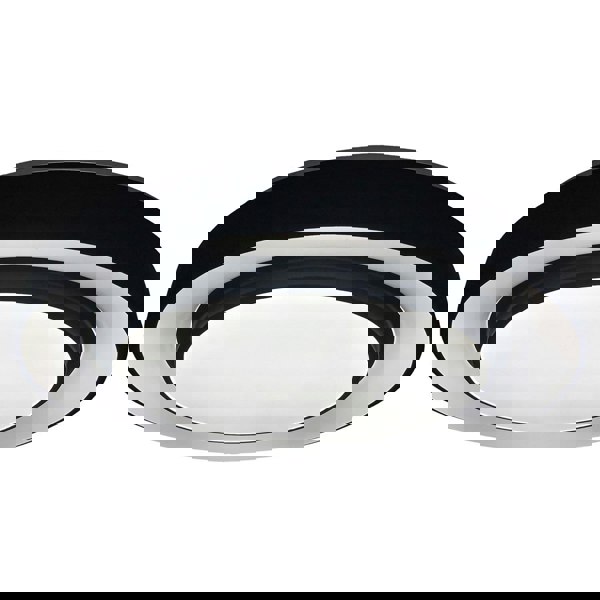 Milagro Naomi Stylish 38CM Black LED 24W(122W) Ceiling Lamp With Included Remote To Achieve Perfect Brightness And Temperature