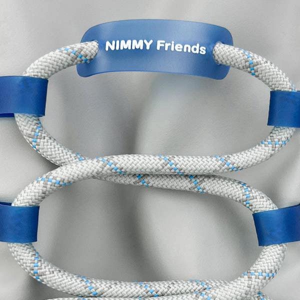 Nimmy Friends Nimmy Cool & Cute 2.0 Blue Terrier Dog Laptop Backpack with Detachable Pouch Grey - N-KM-DNBB-019