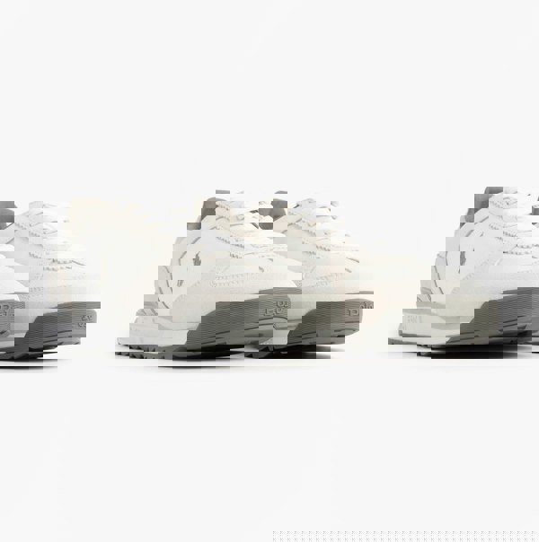 Polo Ralph Lauren Mens Varick Suede & Oxford Lace Up Trainer White