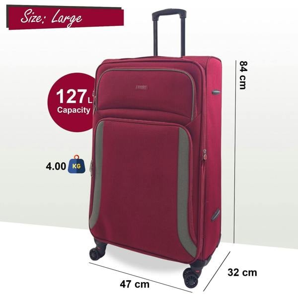 Eagle Luggage Soft Shell Suitcase Luggage Set Travel Light Carry On Cabin Bag