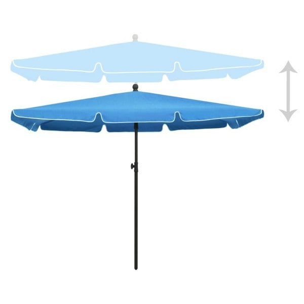 Berkfield Garden Parasol with Pole 210x140 cm Azure Blue