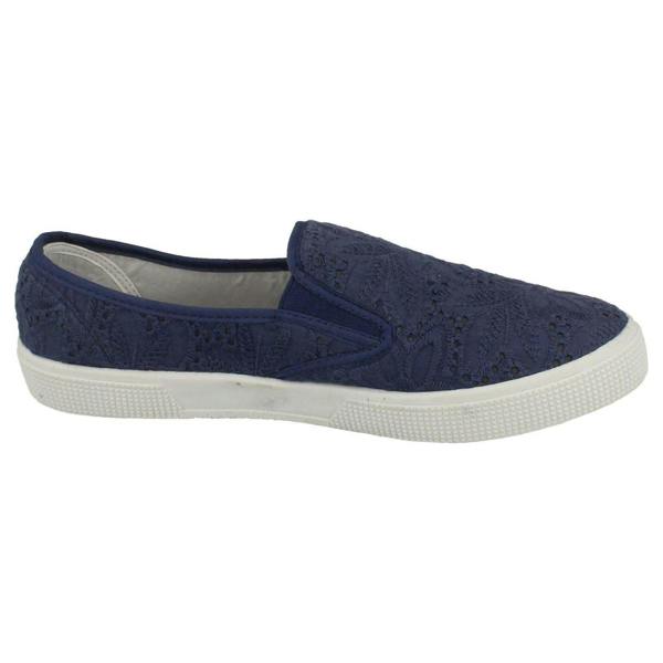 Spot On Ladies Spot On Slip On Plimsolls