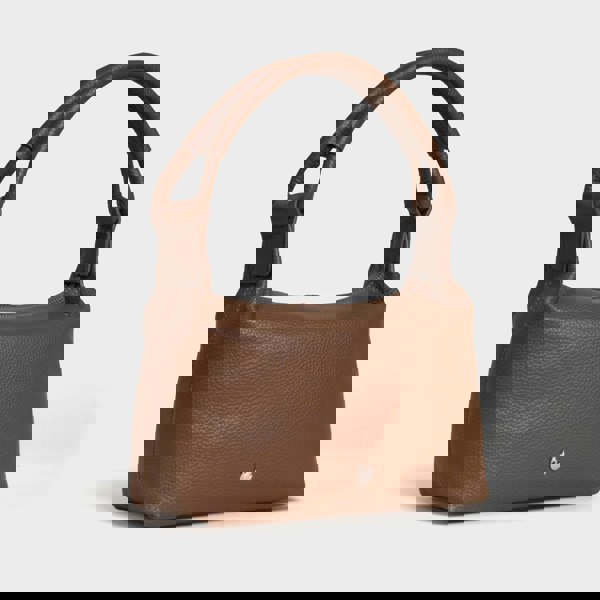 Assots London 'CITY BAG' Tan Soft Pebble Grain Real Leather Shoulder Bag