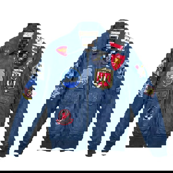 Leather Company Men's Cowhide Top Gun Maverick Leather Aviator Bomber Jacket