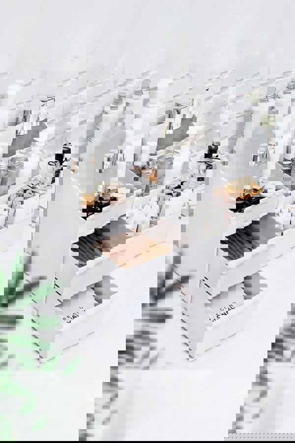 Living and Home Plastic Makeup Storage Box Multifunctional Desktop Cosmetic Organizer