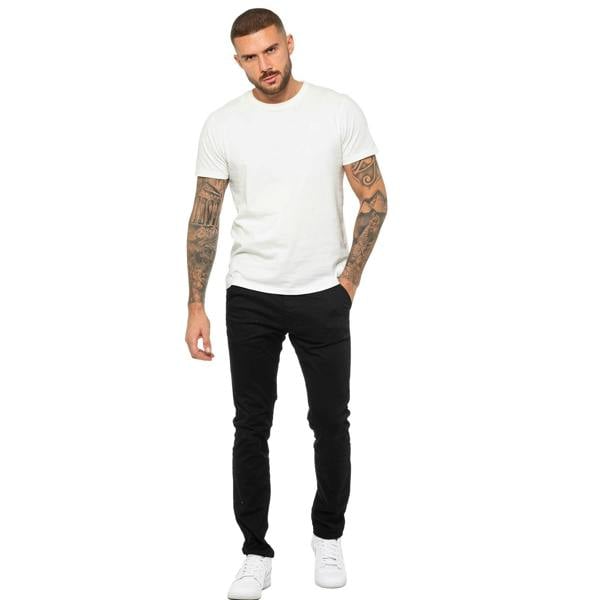 Enzo Mens Crew Neck T-Shirt - White
