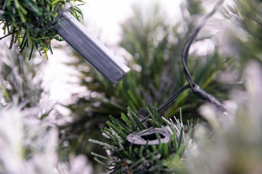 4ft to 10ft Pre-Lit Green Lapland Fir Christmas Trees with Warm White LEDs and Metal Stand image 8