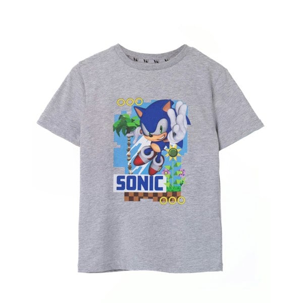 Sonic The Hedgehog Childrens/Kids Sonic T-Shirt - Grey Marl