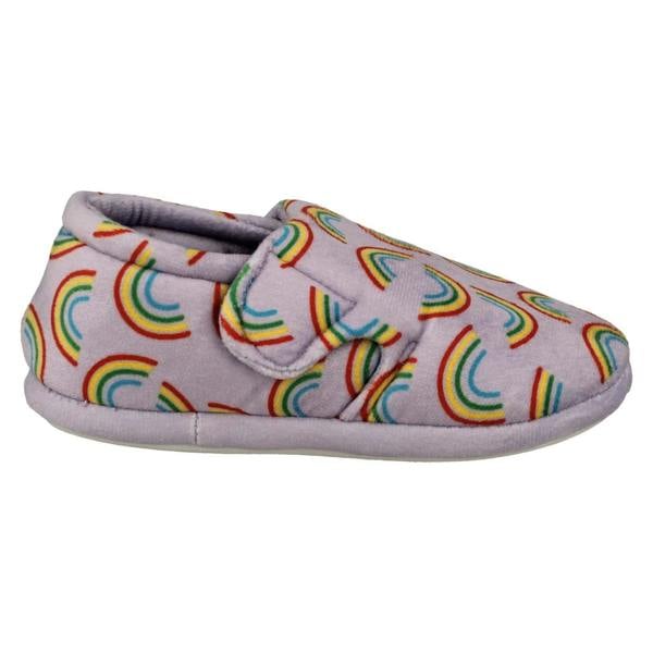 Clarks Childrens Clarks Print Detailed Slippers - Fluffy Snug T