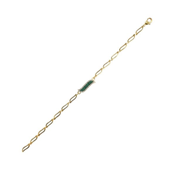 Wave Symphony Link Bracelet Malachite - Lila Rasa