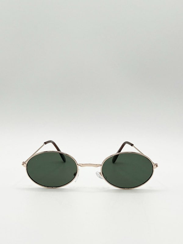 SVNX Retro Round Sunglasses in Gold