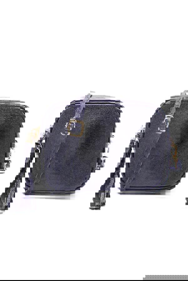 Pluspup Metallic Crossbody Bag with Zipper Closure and Tassel Detail