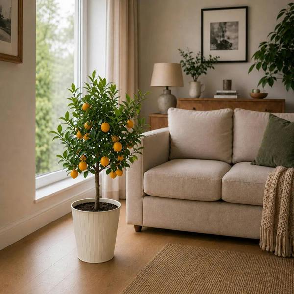 5L Calamondin Tree – Indoor & Outdoor Citrus in Decorative Pot Plants By Post