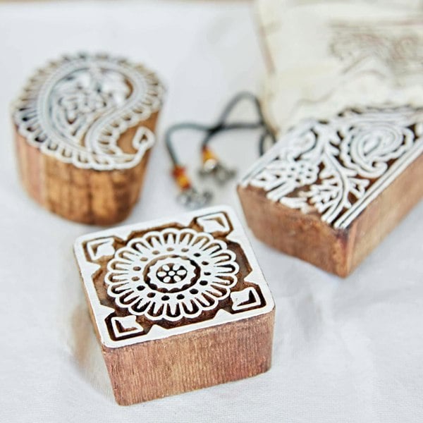 Paper High Three Assorted Design Wooden Printing Blocks