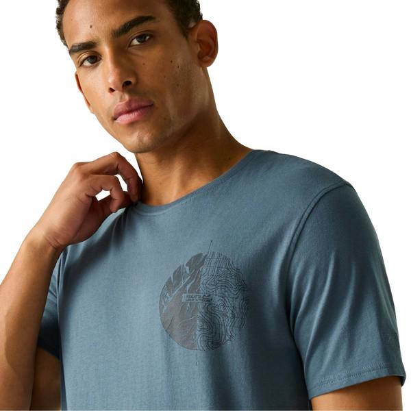 Regatta Mens Cline IX Compass T-Shirt - Grey Mirage - 
