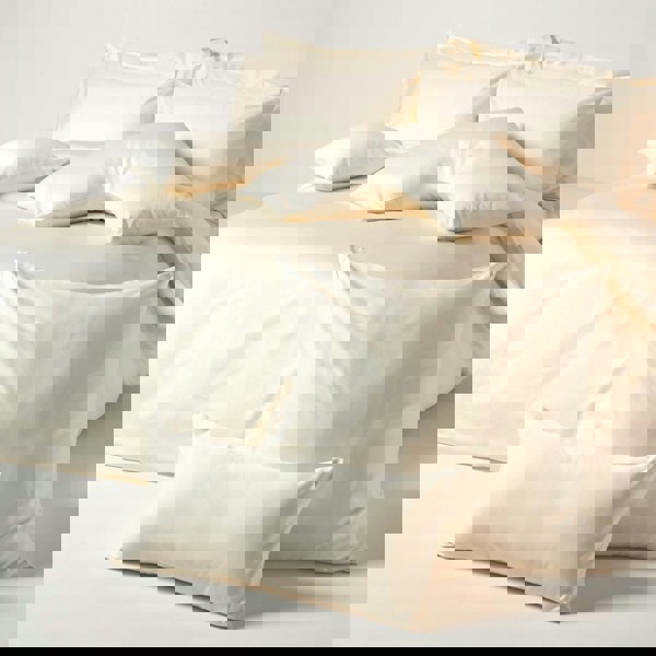 HOMESCAPES Organic 400 TC Egyptian Cotton Sateen Housewife Pillowcase, Standard Size