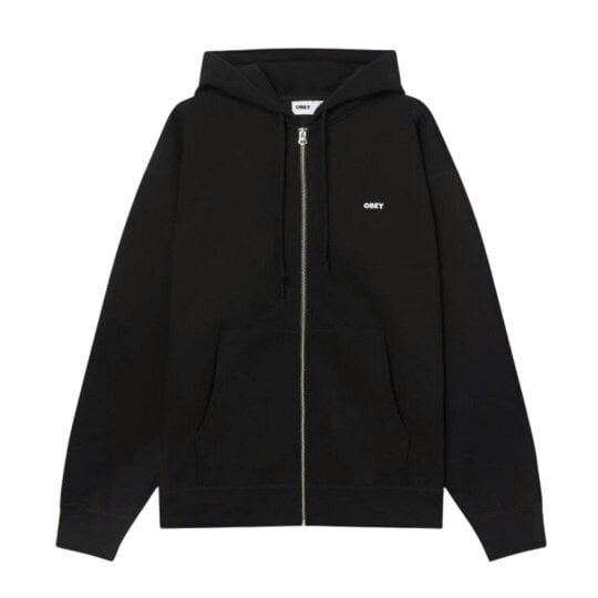 Obey Established Works Bold Zip Black Hoodie