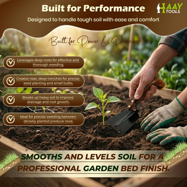 HAAY TOOLS Garden Trowel & Garden Spade Set, Heavy Duty Gardening Hand Tools, Ideal Garden Gift for Men, Women & Allotment Gardeners