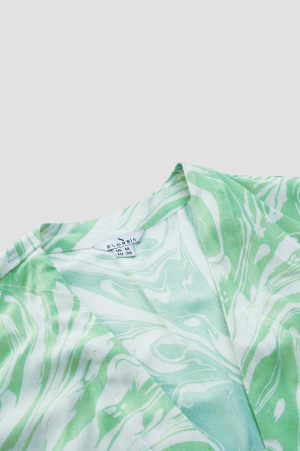 ENORSIA Fluid Printed Relax Fit Mini Dress