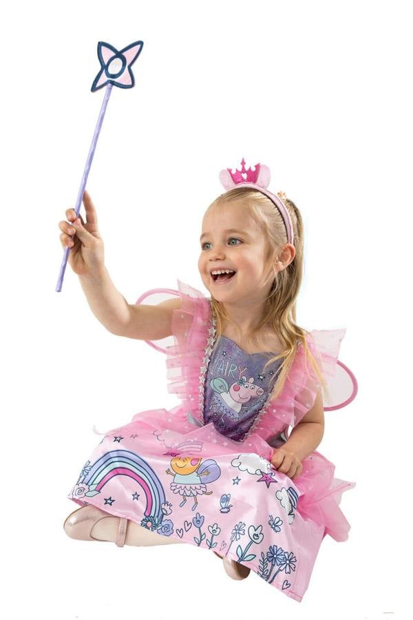 Vanilla Underground Peppa Pig Girls Pink Fairy 4 Piece Costume