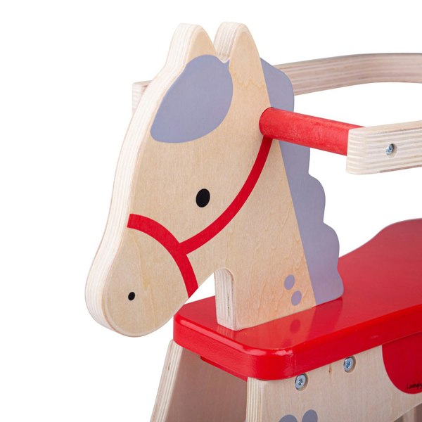 Bigjigs Toys Classic Wooden Rocking Horse With Removable Safety Guard