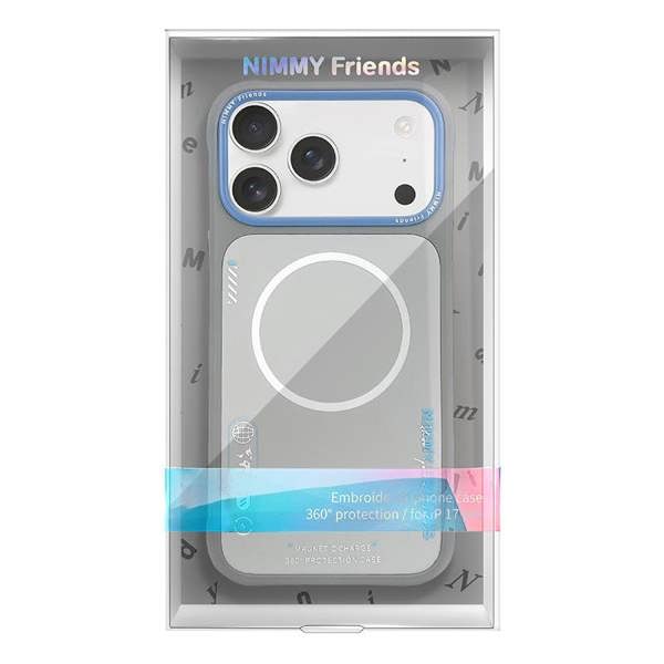 Nimmy Friends Nimmy Cool & Cute 2.0 Case with MagSafe for iPhone 17 Pro 6.3" Grey Blue - N-YJKM-CX2.0-IP17-PRO-05