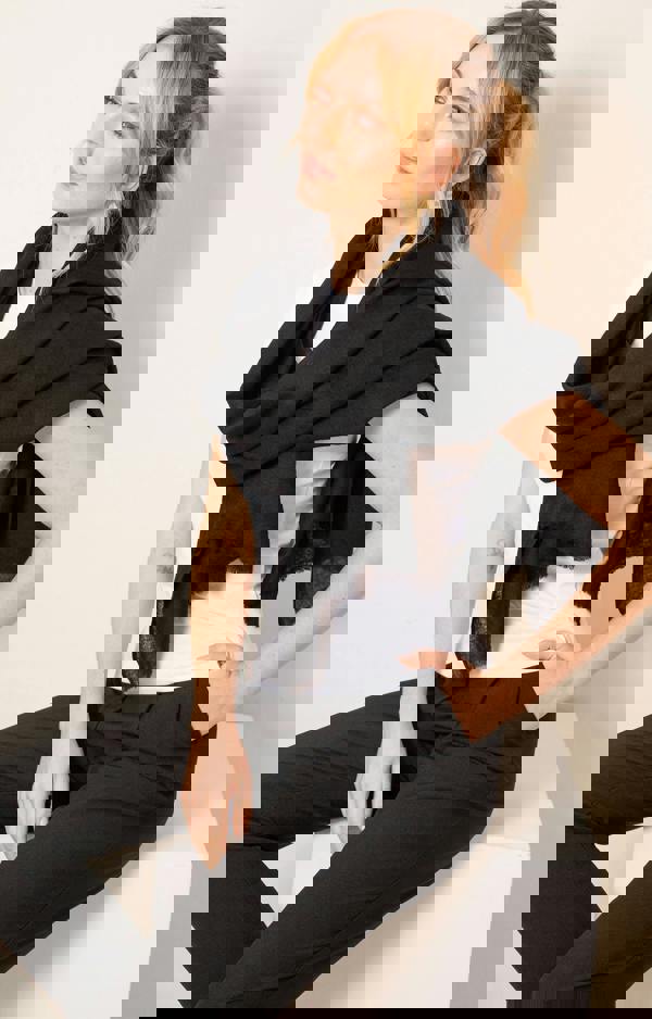 Alie Street London Aurielle Silk Wool Scarf - Black