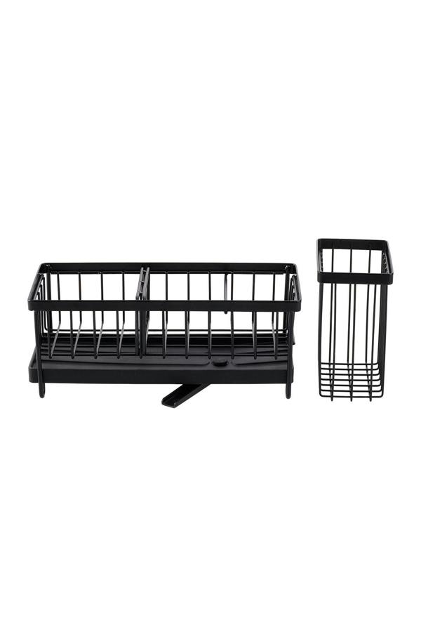 Living and Home Steel Kitchen Sink Caddy Organizer Rack with Drain Tray