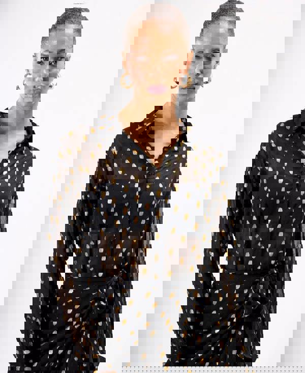 Black Foil Oversized Shirt