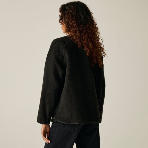 Regatta Womens Lea Borg Snap-Front Fleece - Black