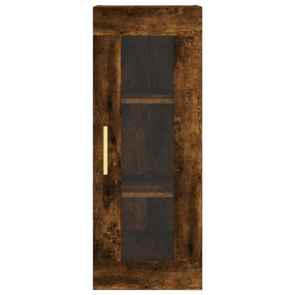 Berkfield Wall Mounted Cabinet Smoked Oak 34.5x34x90 cm
