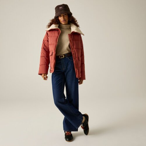 Regatta Womens/Ladies Kayana Padded Jacket - Brick/Light Vanilla
