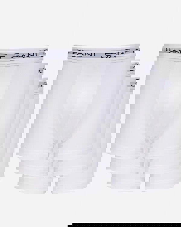 GANT Mens Slim Fit Cotton Jersey Trunks 3-Pack - 110 White