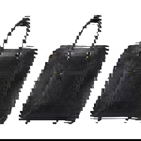 Infinity Leather Holt - Genuine Leather Wheeled Duffle Bag