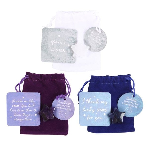 Serano Set of 24 Lucky Crystal Stars in Display