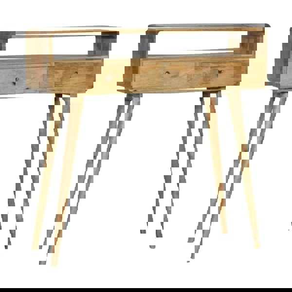 Artisan Furniture Curved Oak-ish Console Table