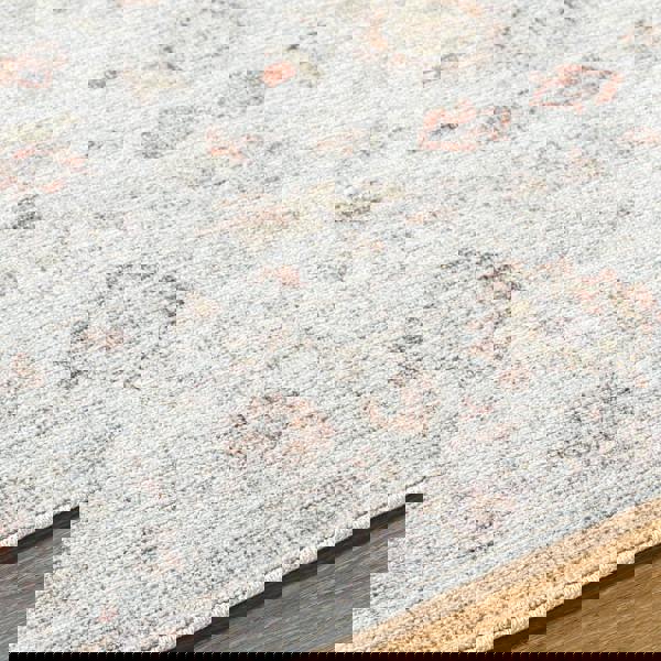 Livabliss Our Pnw Home Spokane-Vintage Ivory Pink Yellow Traditional Boho Rug