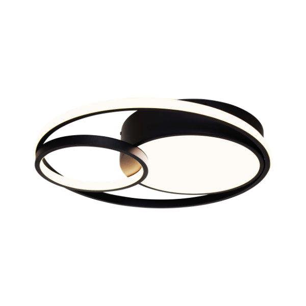 Pagazzi Lighting Adara Matt Black LED Flush Ceiling Light