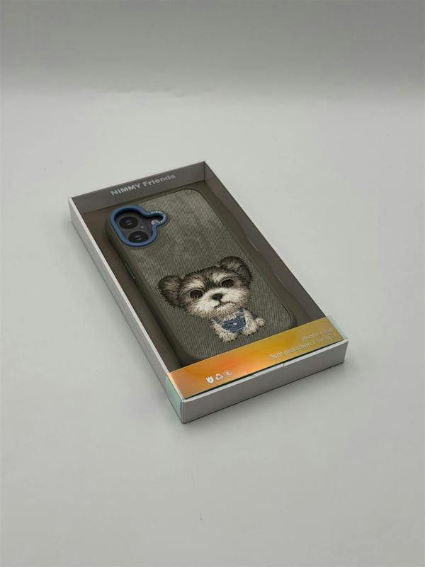 Nimmy Friends Nimmy Big Eye Cute Pet Yorkie Dog Case with MagSafe for iPhone 17 6.3" Grey Blue - N-XDY-IP17-027
