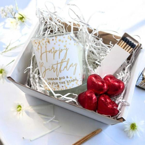 Personalised Happy Birthday Dream Big Candle Gift Set | Daughter, Sister, Friend