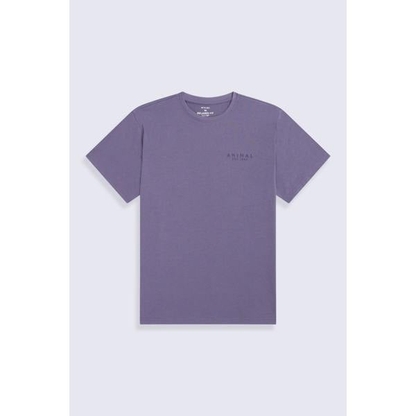 Animal Mens Chase Organic Summer T-Shirt - Dark Purple - 