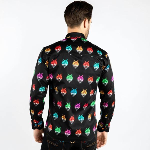 FOXES BEJEWELED PRINT SHIRT - Premium Men's Patterned Shirt by Claudio Lugli | Bold Design, Tailored Fit, Best Printed Shirts
